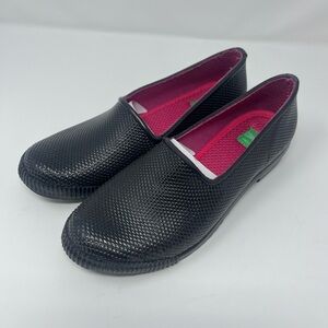 COUGAR Rubber Rain Shoes Size 8 M Ruby Black Waterproof Slip on EUC